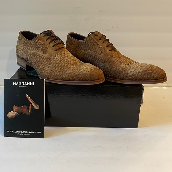 Magnanni Shoes Magnanni High Quality Basket Woven Suede Oxfords New In Box Made In Spain
